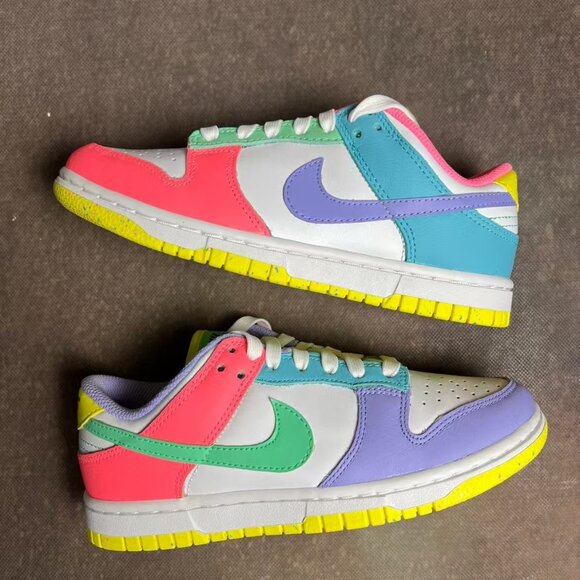 DS Nike Dunk Low “Rainbow Asymmetric” - Colorblock Chaos- New In Box - Picture 1 of 6
